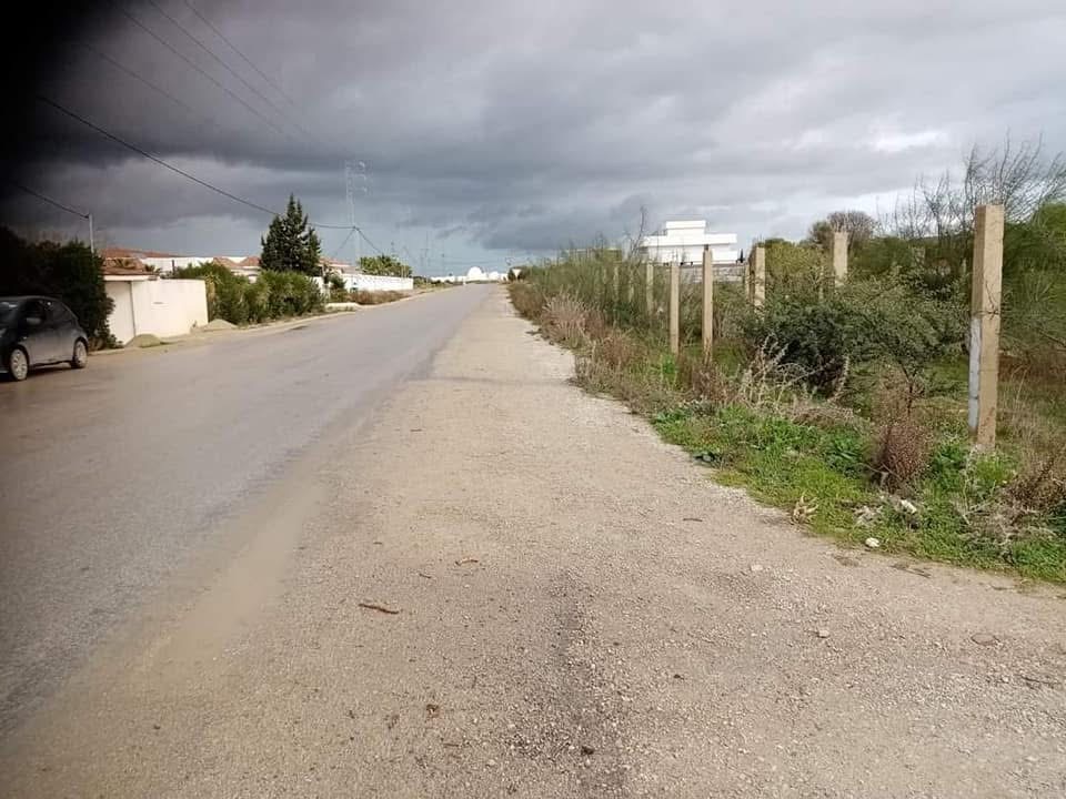 Sidi Thabet Cebalet Ben Ammar Terrain Terrain nu Terrain en position face route goudronne