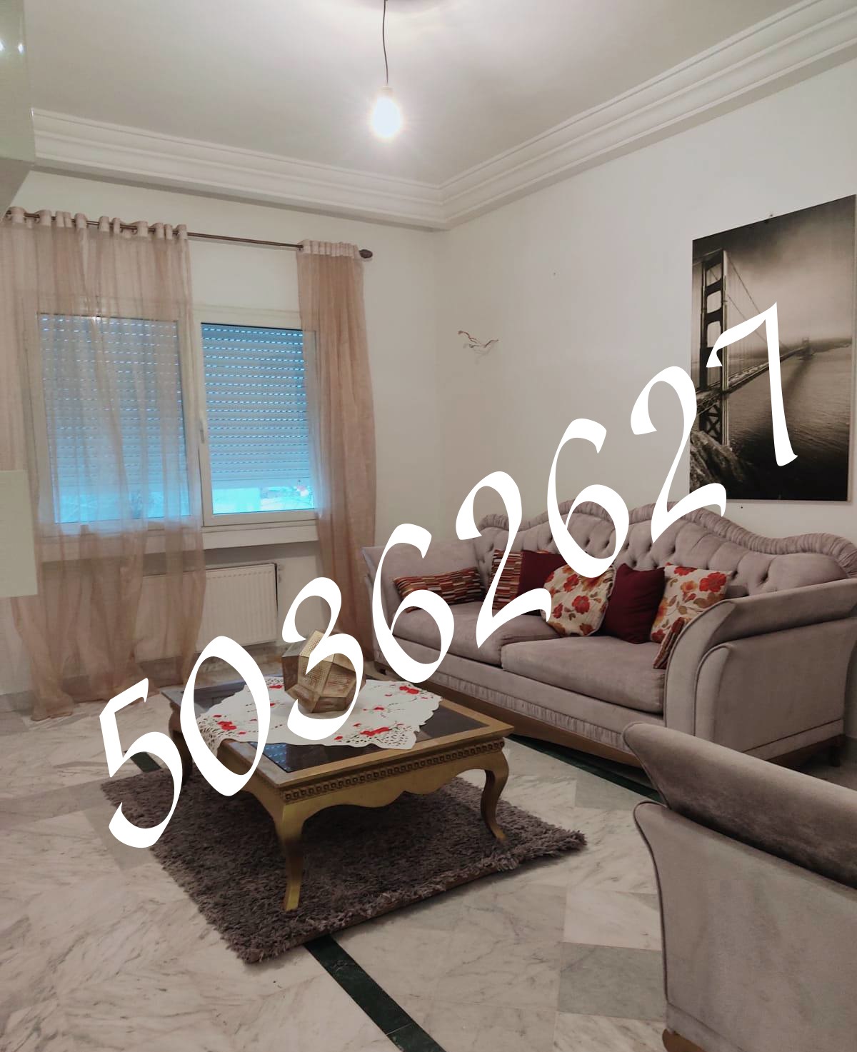 La Soukra La Soukra Location Appart. 2 pices Appt s plus 1 bien meubl  la soukra