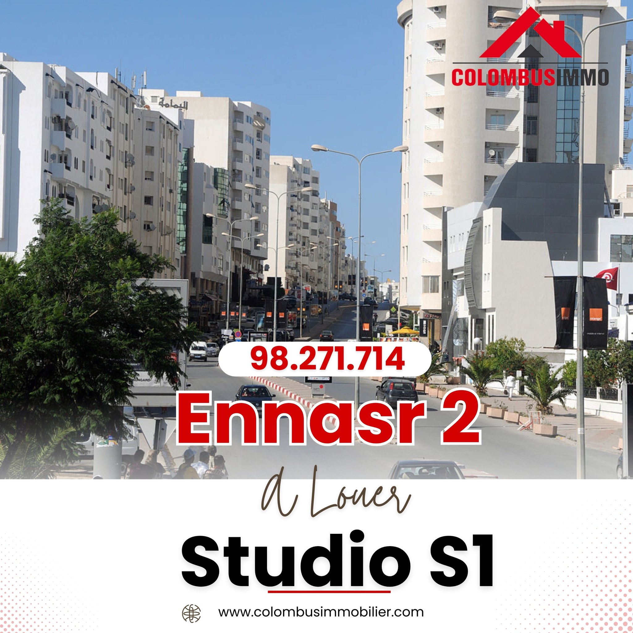 Mnihla Cite Ennasr Location Appart. 2 pices Grand studio