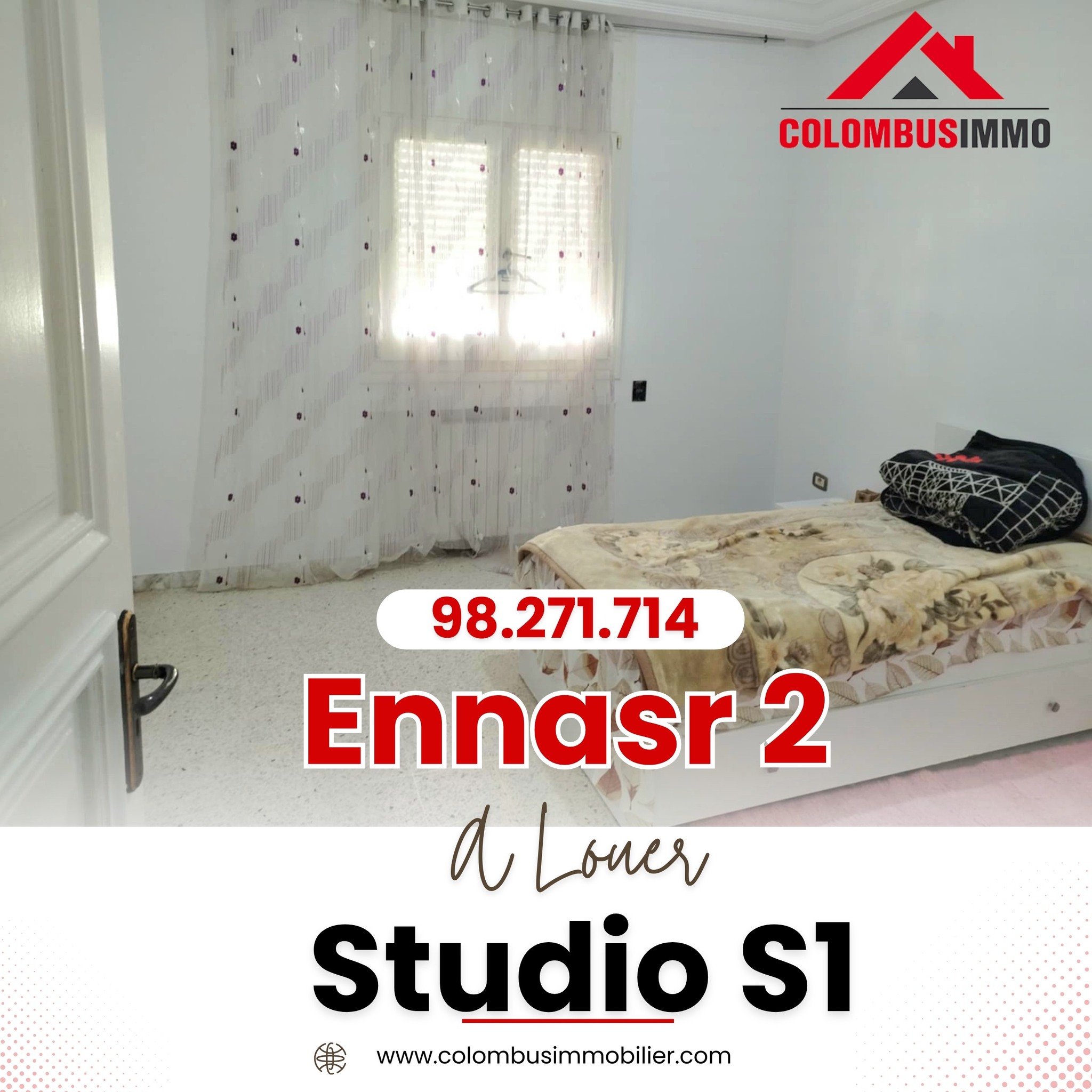 Mnihla Cite Ennasr Location Appart. 2 pices Grand studio