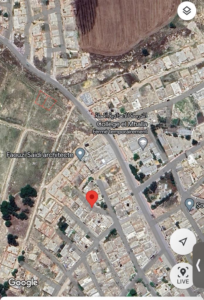 Beja Nord Cite El Mhella Terrain Terrain nu 2 lots commercials