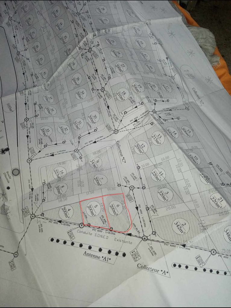 Beja Nord Cite El Mhella Terrain Terrain nu 2 lots commercials