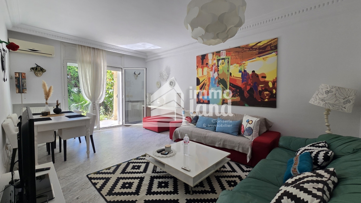 La Marsa Cite Du Stade Location Appart. 2 pices Appartement s1 meubl avec jardin  la marsa