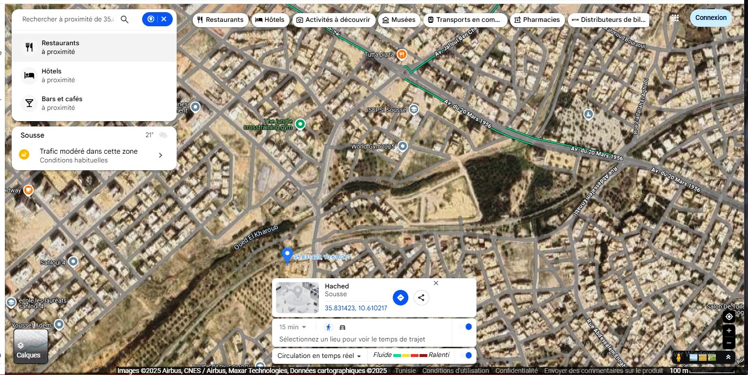 Sousse Ville Cite Jaouhara Terrain Terrain nu Terrain 635m prs de sahloul 4 vers cit olympique
