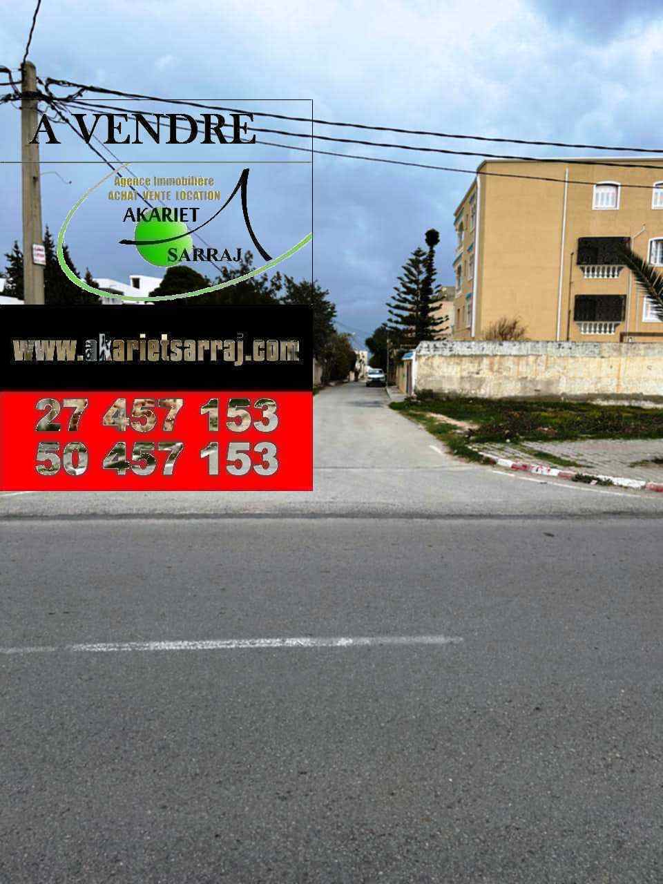 Akouda Chatt Meriem Terrain Terrain nu Terrain cltur 648m  150m de plage chatt mariem