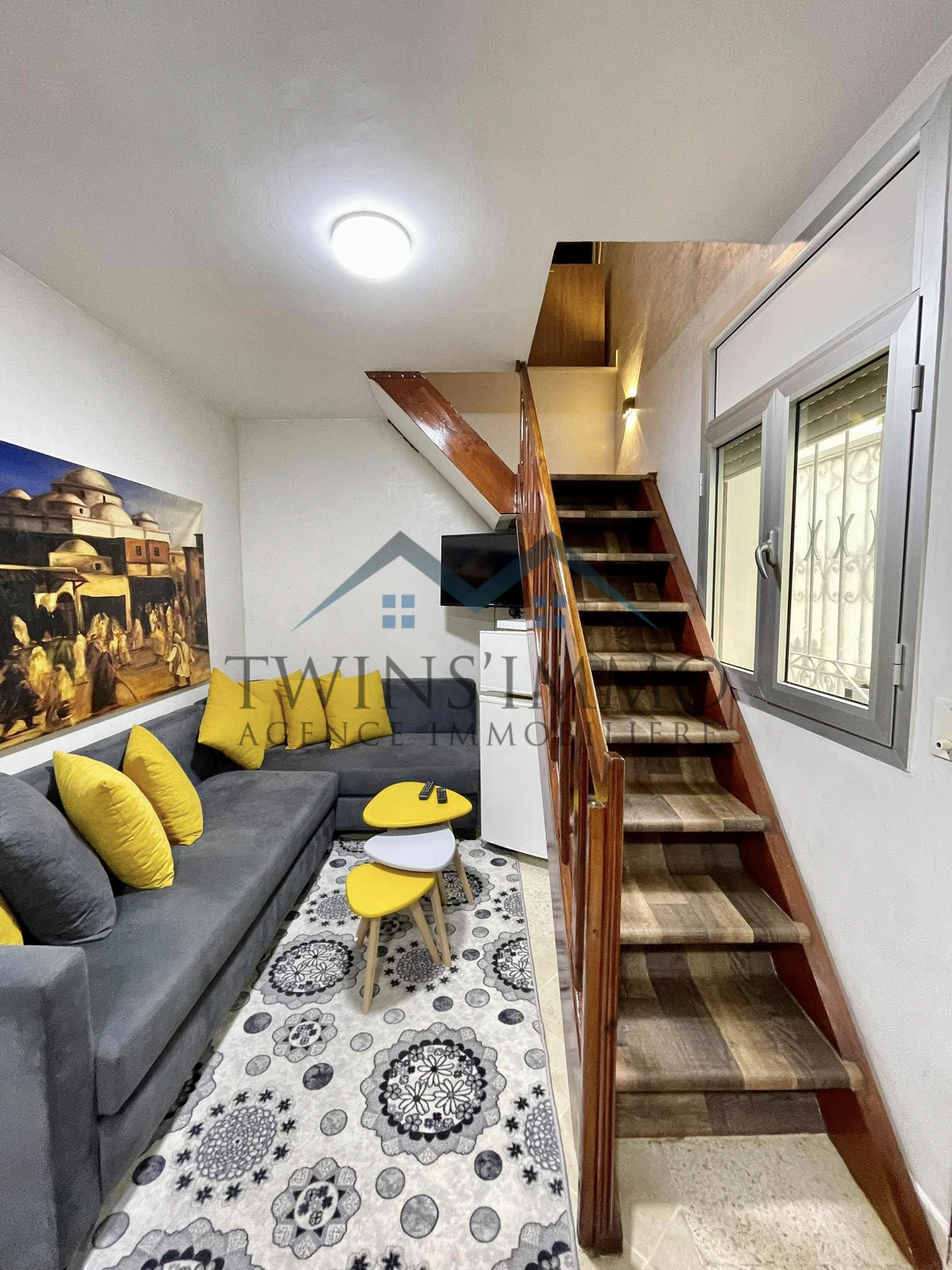 La Marsa Cite Erriadh Location Appart. 1 pice Duplex meubl  la marsa