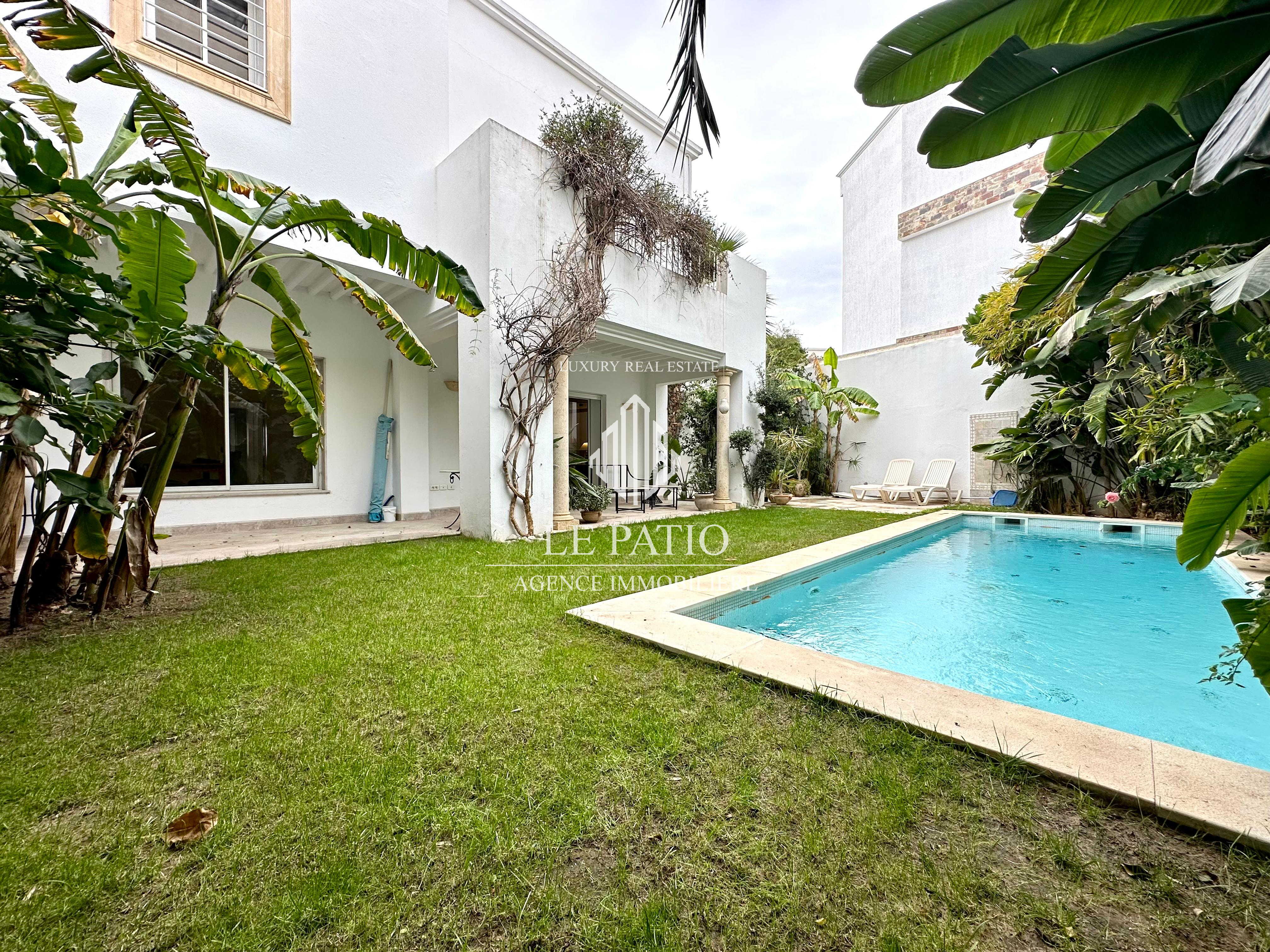 La Marsa Marsa Ennassim Location Maisons Villa s3 avec jardin et piscine  la marsa
