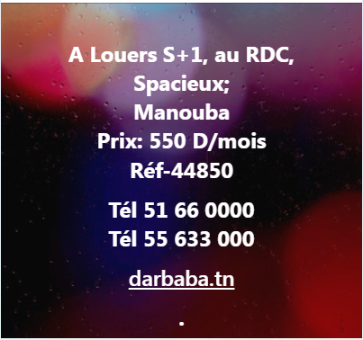 Mannouba La Mannouba Location Appart. 1 pice Appartement s1 rdc