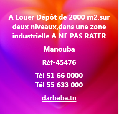 Mannouba La Mannouba Bureaux & Commerces Atelier,Garage Al depot 2000 m2