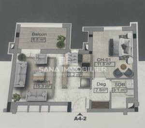 Hammamet Cite Afh Vente Appart. 1 pice A  un appartement en s1 remise ref246a