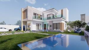 Hammamet Sidi Jedidi Vente Maisons Villa moderne avec piscine  hammamet ref208a