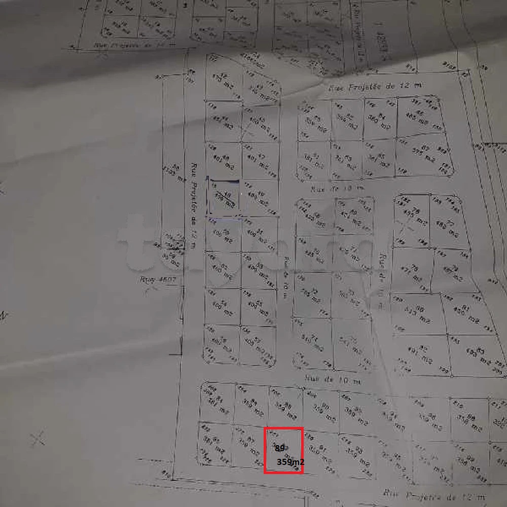 La Soukra Cite Ettaamir 5 Terrain Terrain nu Lot de terrain 359m2  jinen el mohandissine