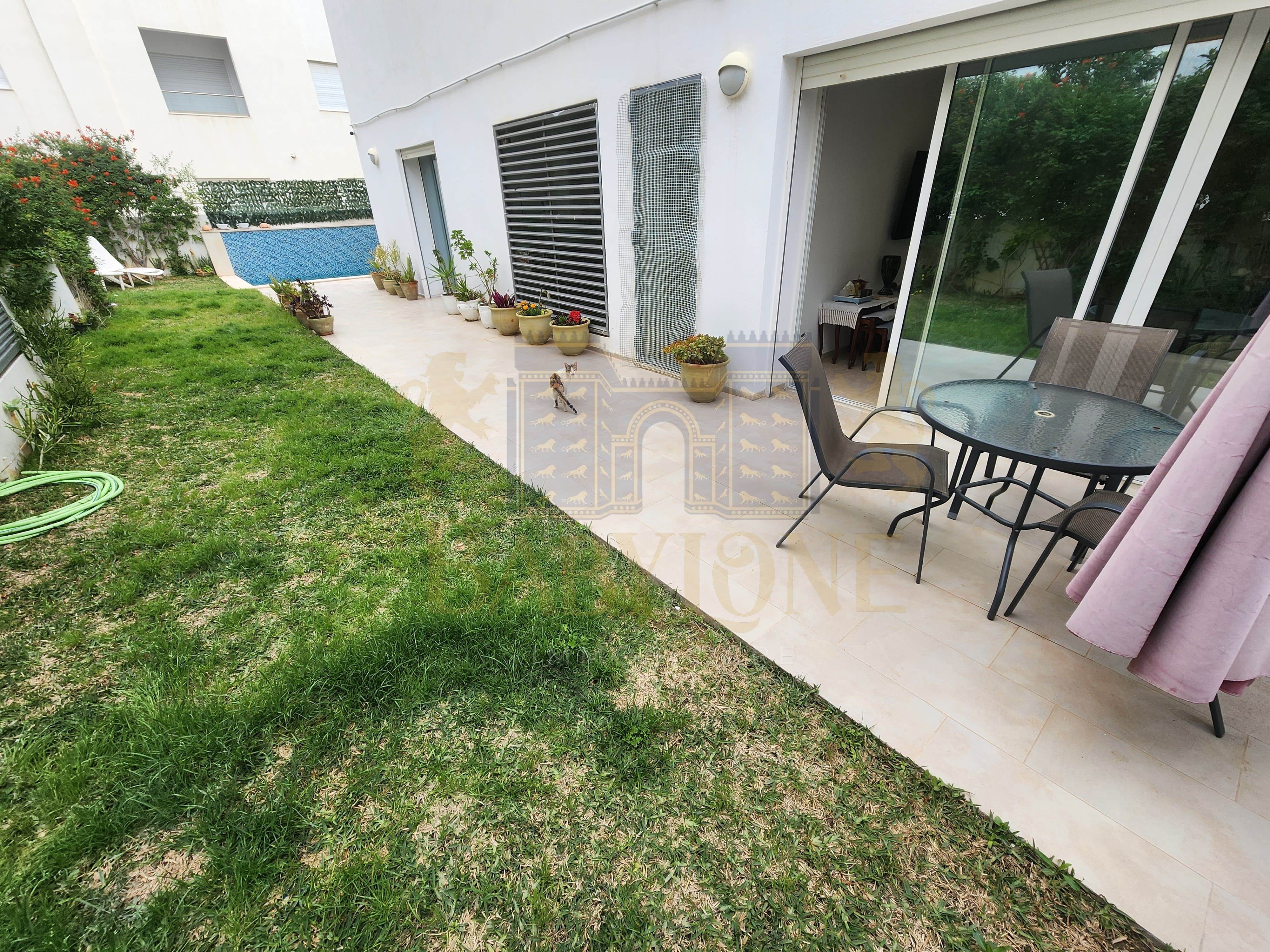 Ain Zaghouan Jardins de Carthage Location Appart. 3 pices S2 avec piscine aux jardins de carthage