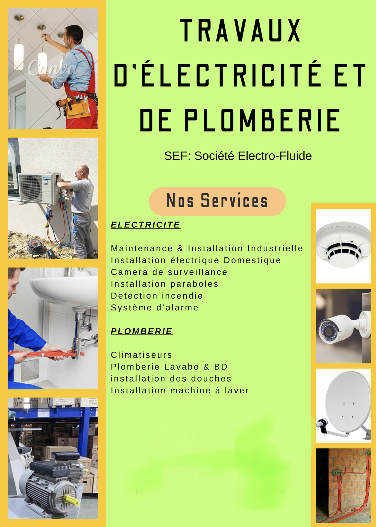 Mannouba La Mannouba Emploi de maison Autre Travaux d electricite et plomberie