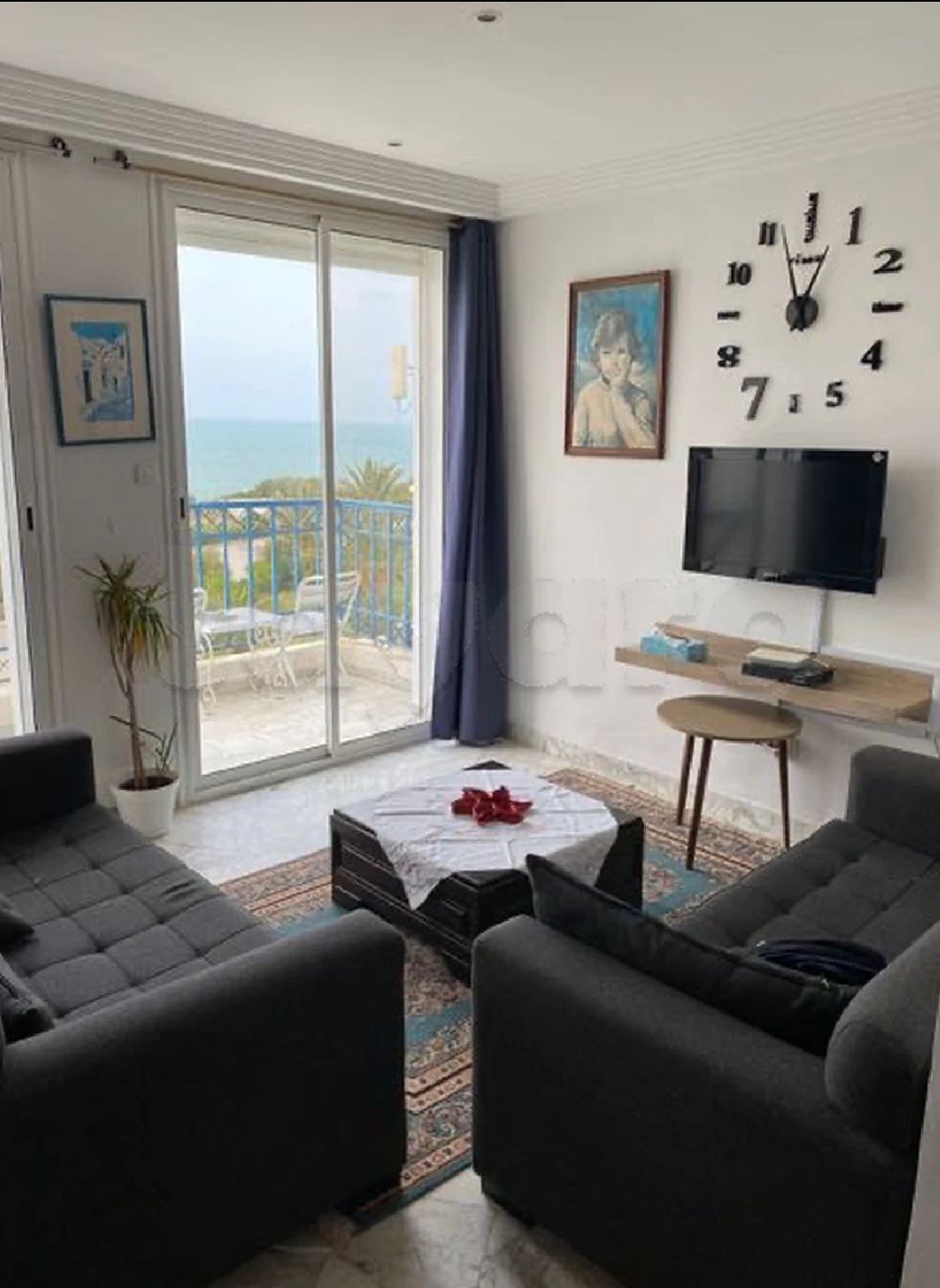 La Marsa Gammart Location Appart. 1 pice Nuitee avec vue mer