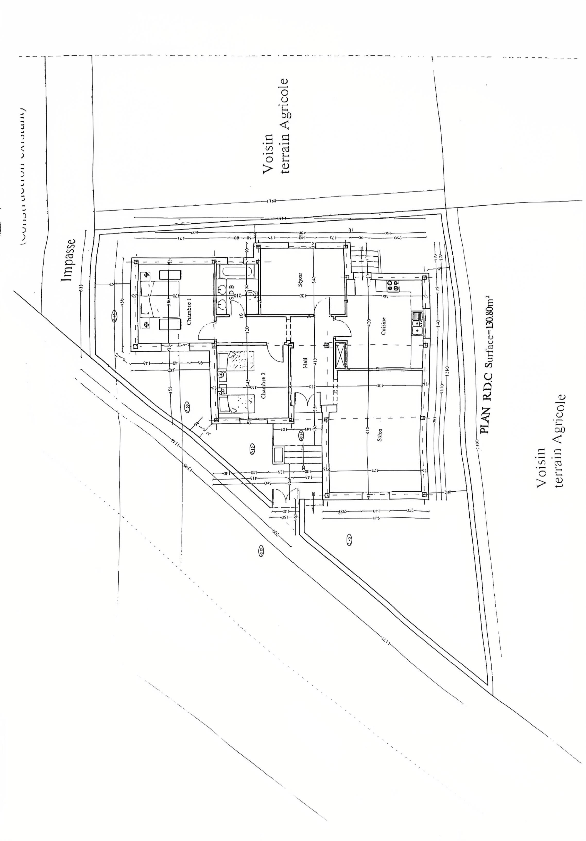 Zaghouan Cite Ennouzha Terrain Terrain nu Terrain avec une base de 130 mtres