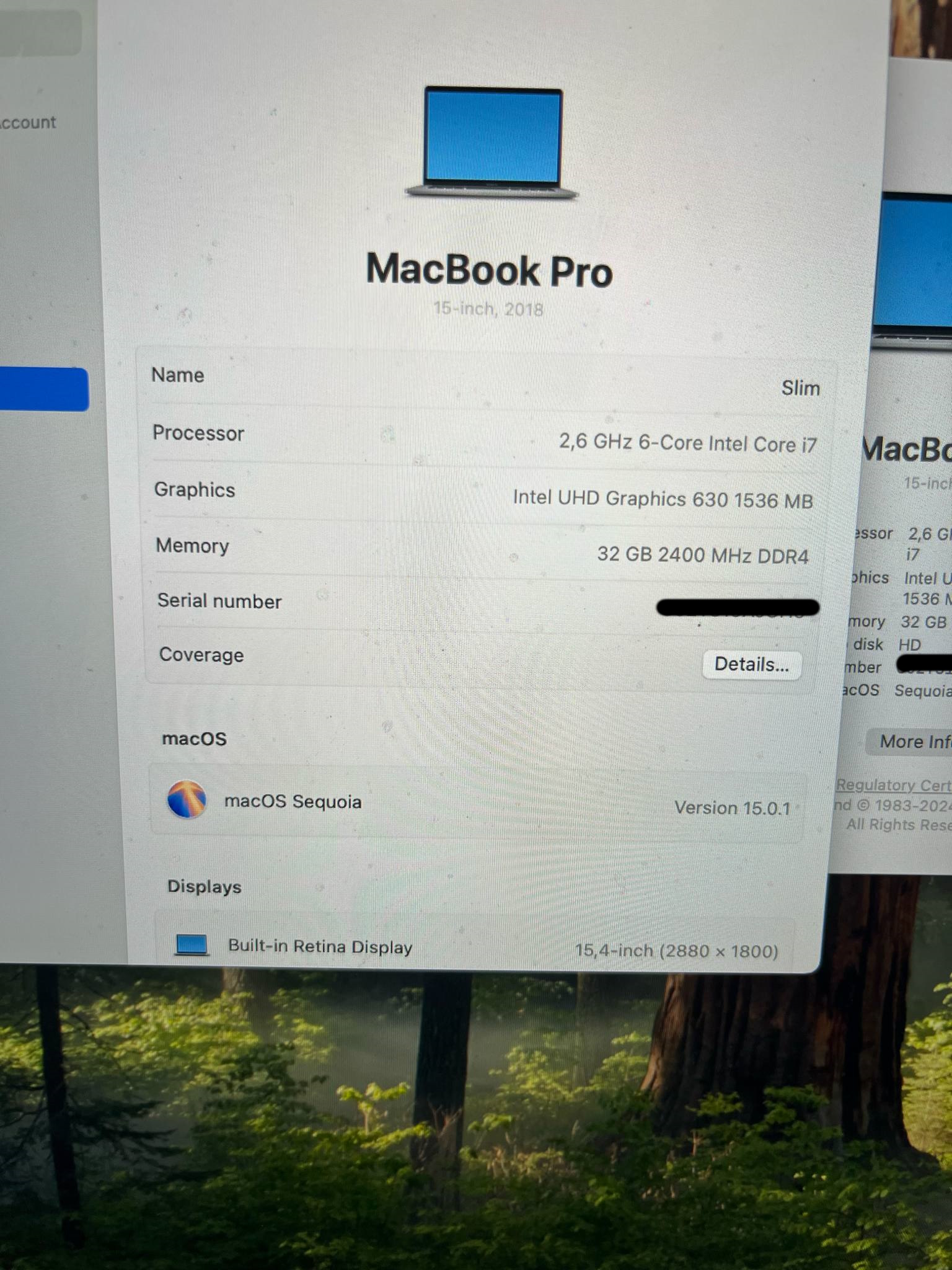 La Soukra Borj Louzir Apple / MacBook MacBook Pro 15 p Rtina Macbook pro i7 15 inch tres bon etat