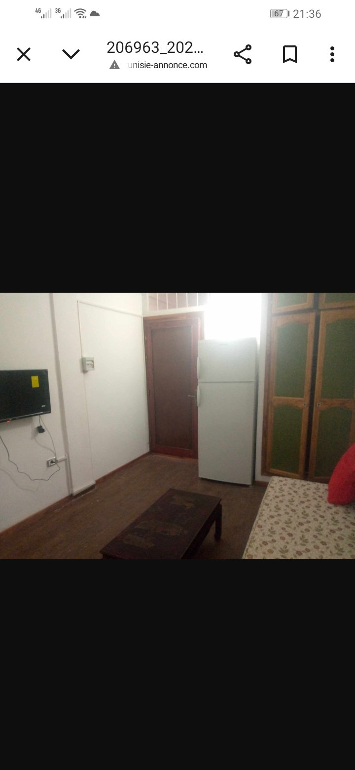 Bab Bhar Bab Bhar Location Appart. 2 pices S1 neuf meuble climatise pres horloge av borguiba