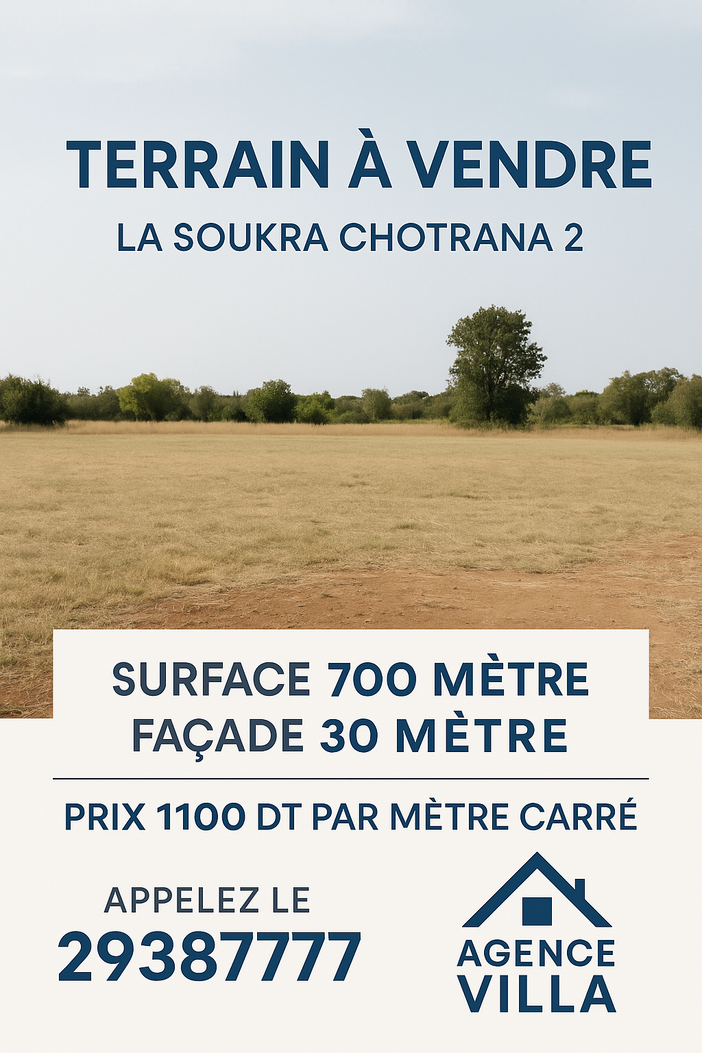La Soukra La Soukra Terrain Terrain nu Un terrain de 700m  la soukra