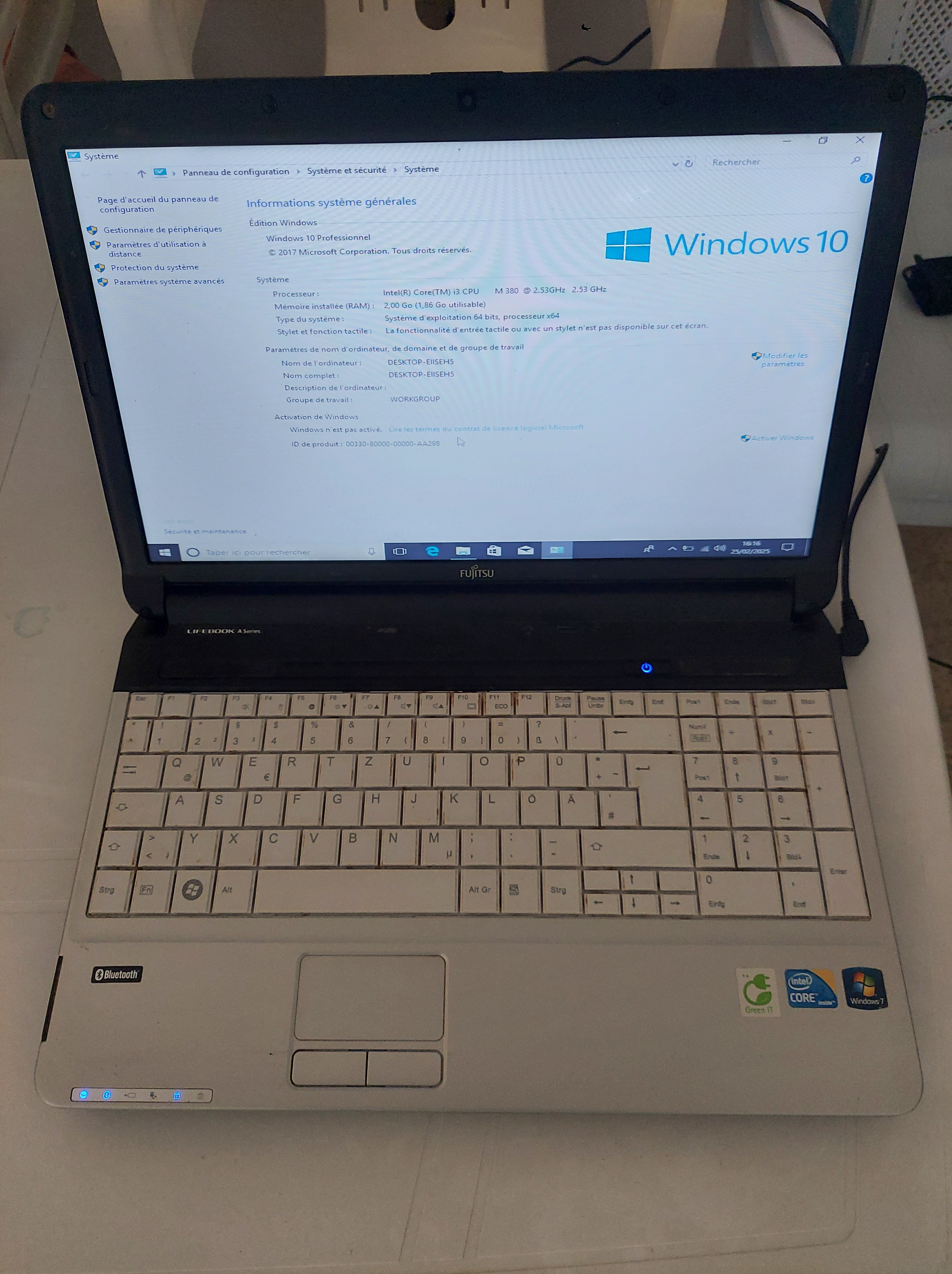 Monastir Zone Skanes Fujitsu Siemens  Autre Pc fujitsu lifebook a530 i3 2gb win10pro