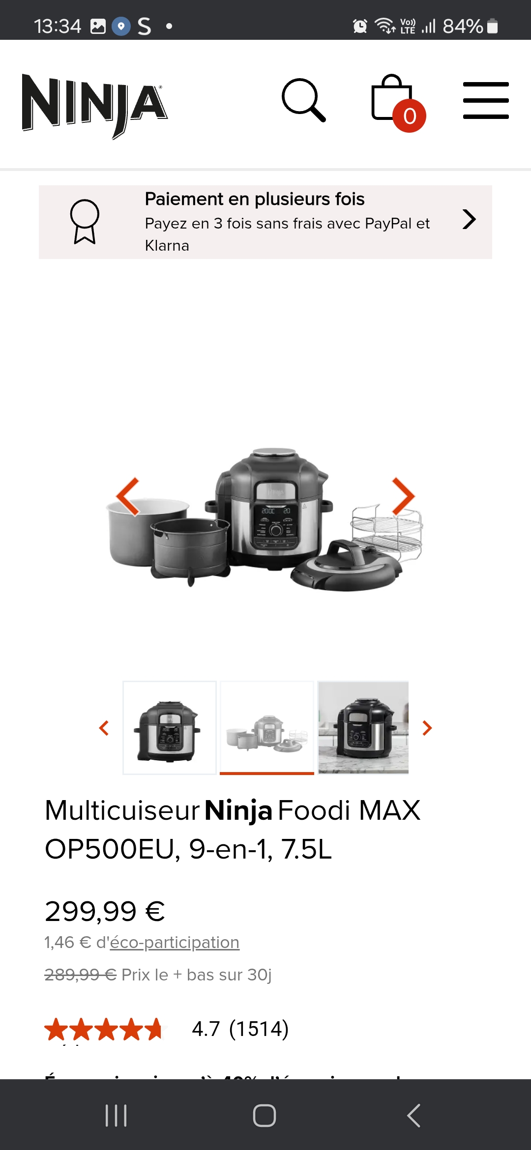 Bizerte Nord Cite El Korniche 1 Mixeur, batteur & robot Autre Ninja foodi max