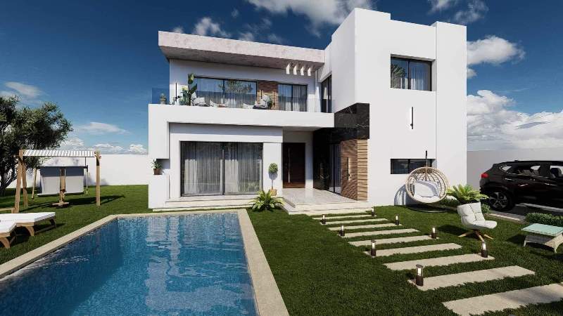 Hammamet Hammamet Vente Maisons V499 villa luna sidi hamed hammamet