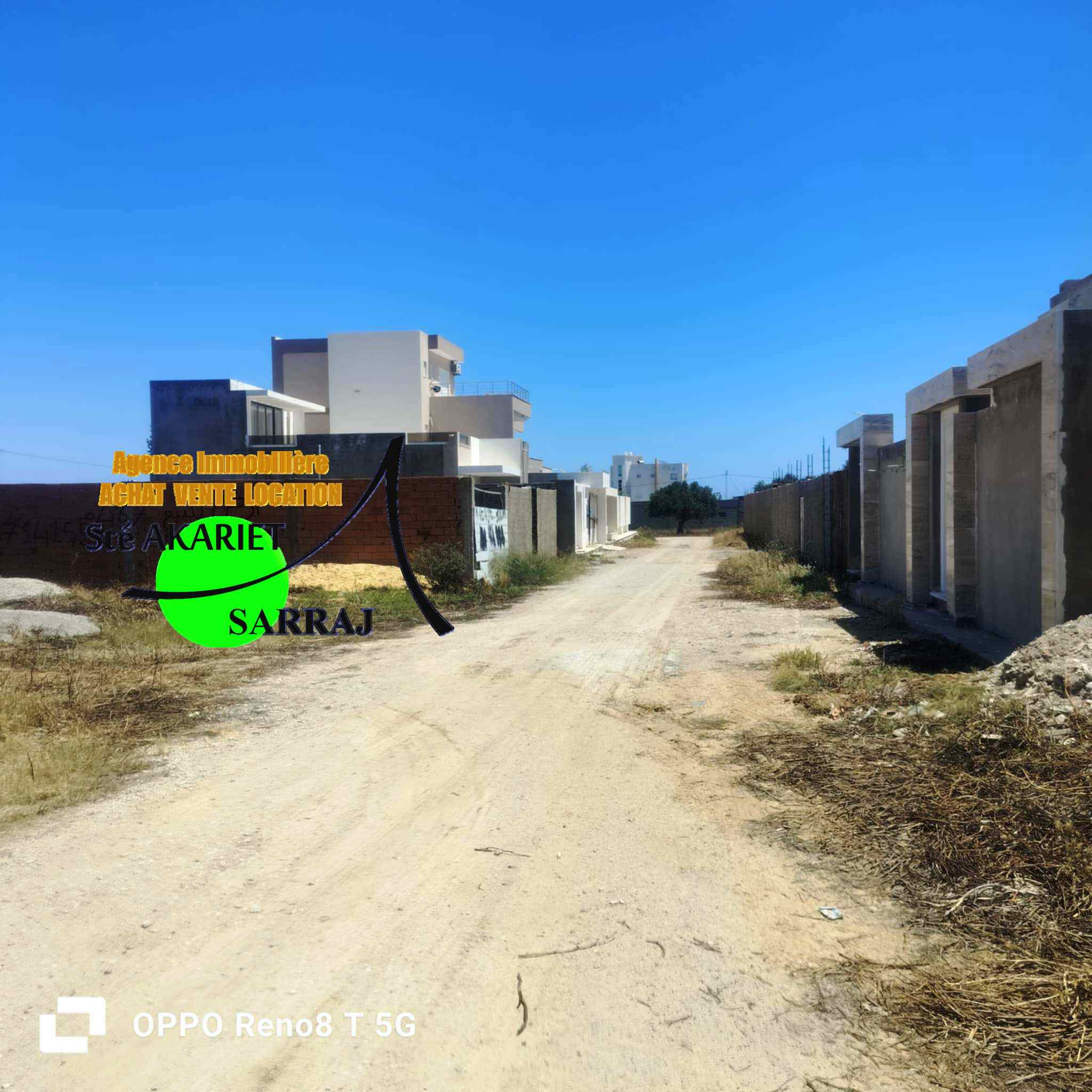 Hammam Sousse El Kantaoui Terrain Terrain nu Lot 510m zone des villas en face htel royal kenz