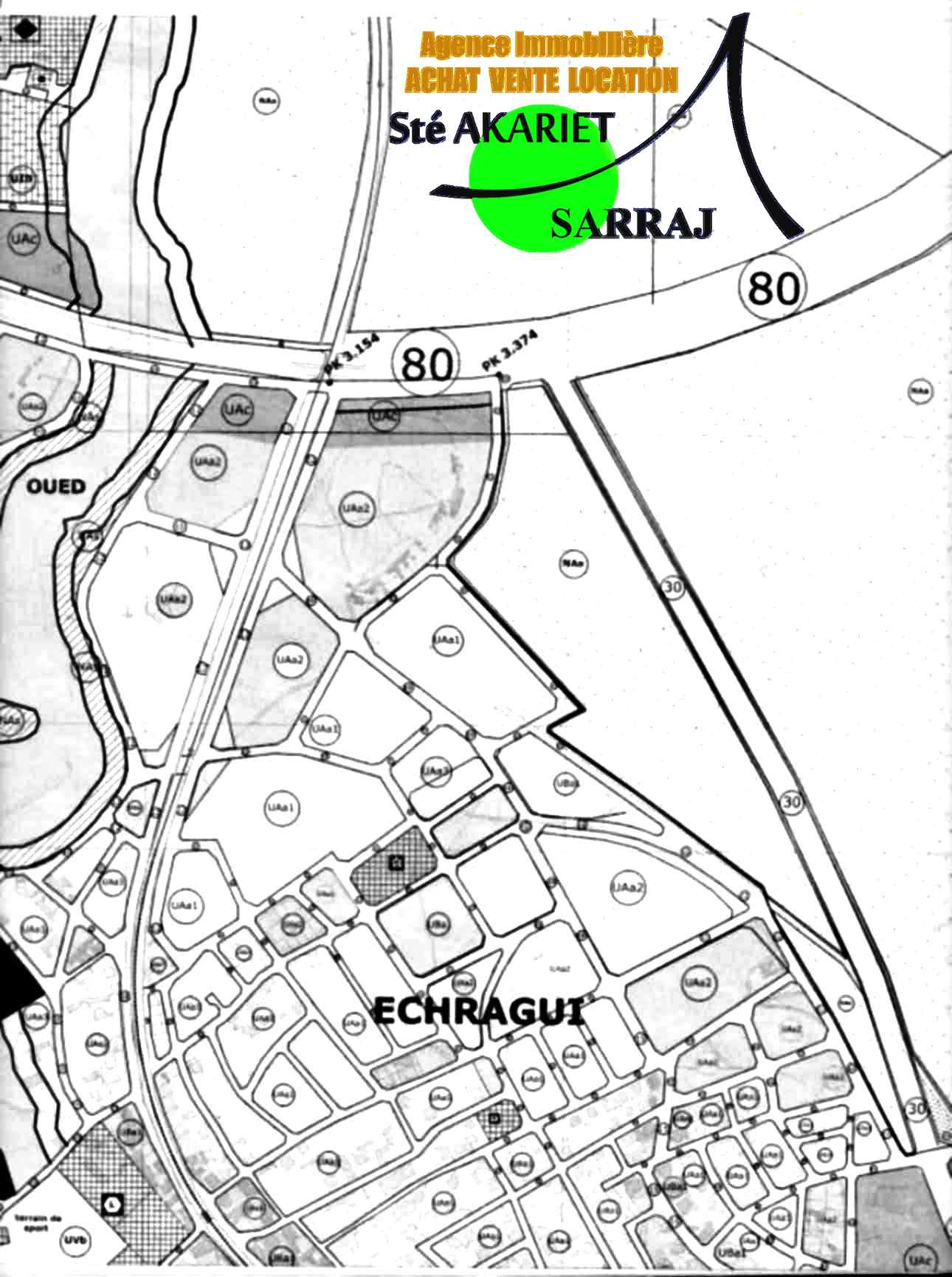 Kalaa Essghira Cite Chragui Terrain Terrain nu Lot 355m zone des villas  kalaa sghira chragui