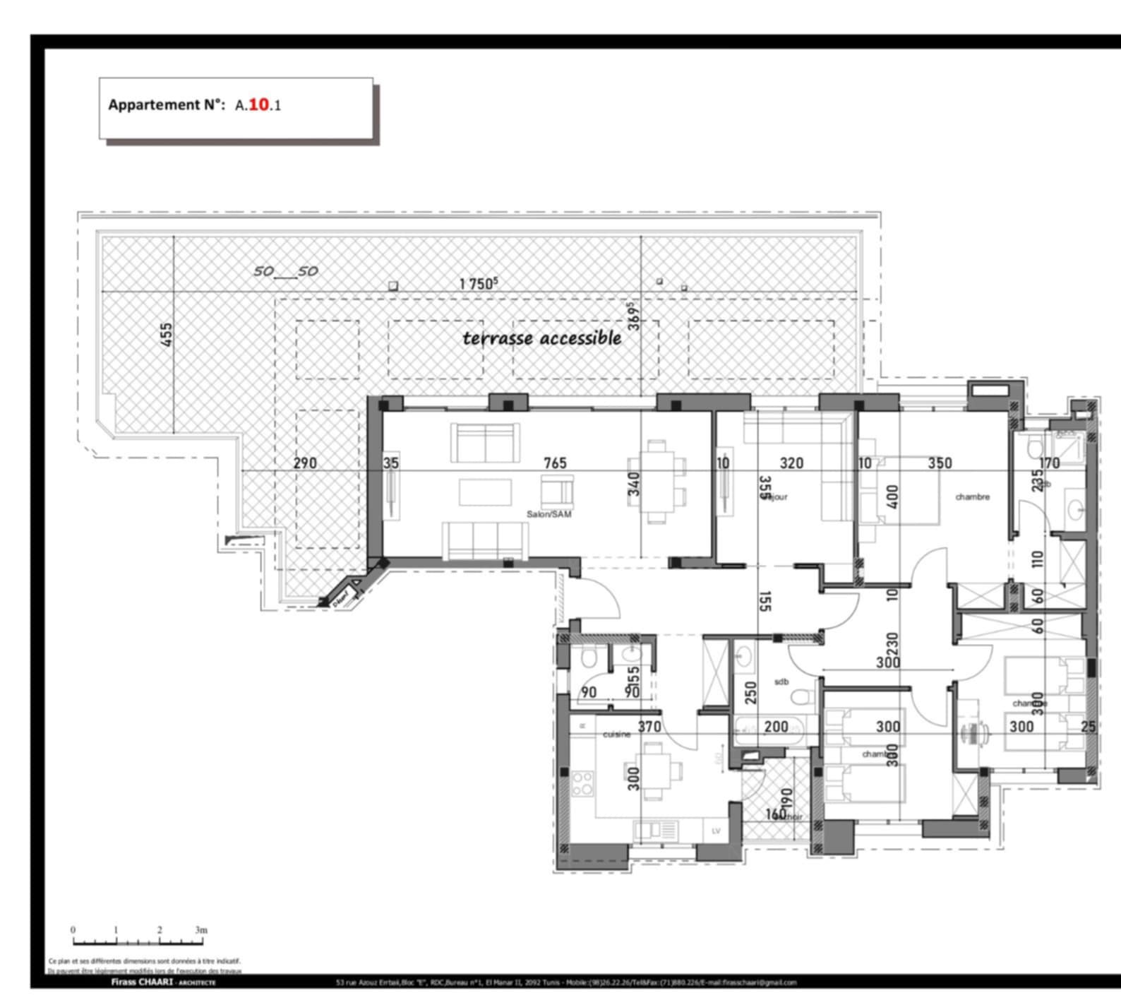 Ain Zaghouan Jardins de Carthage Vente Appart. 5 pices+ Appartement s4 aux jardins de carthage