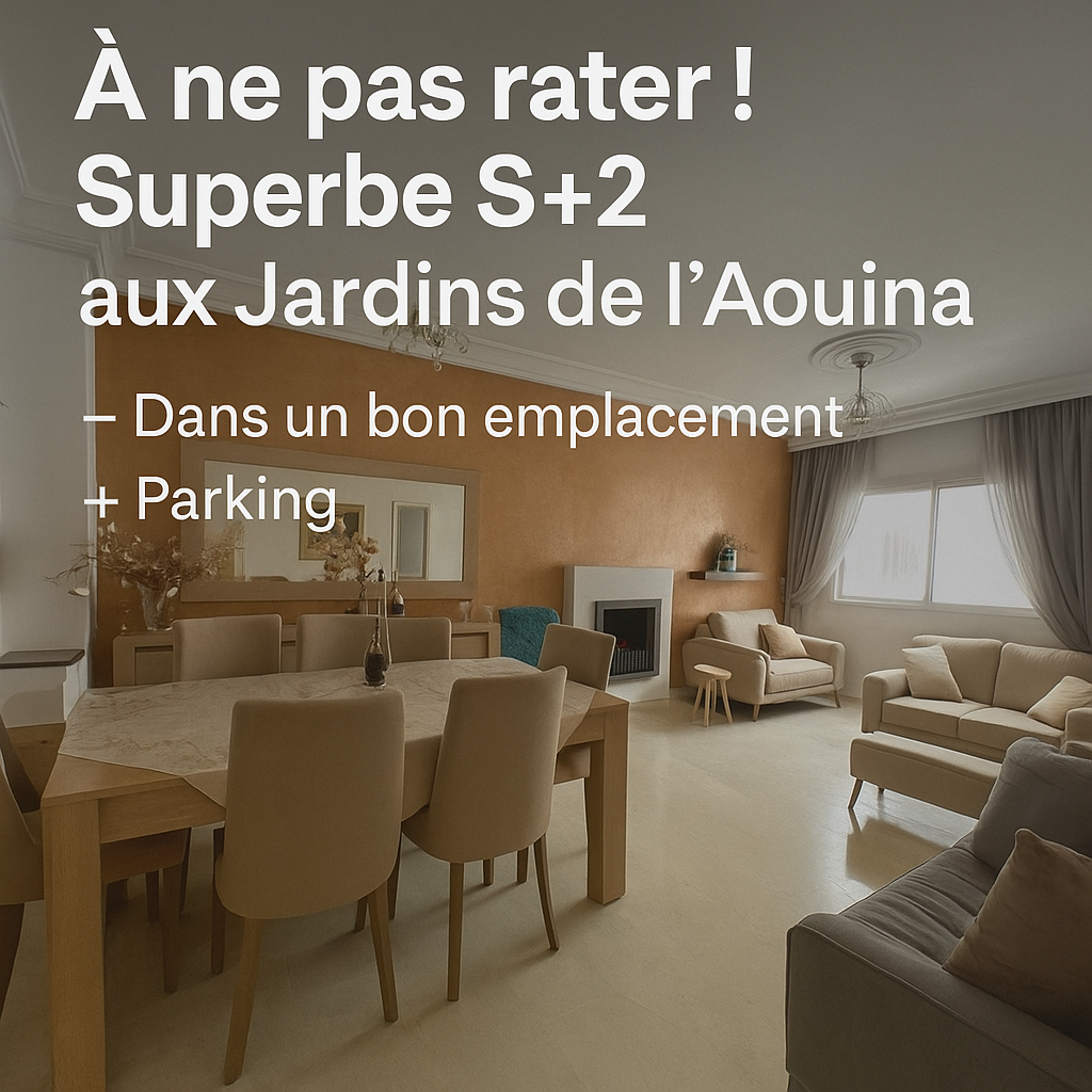 La Marsa El Aouina Vente Appart. 3 pices Appart jardins de l'aouina