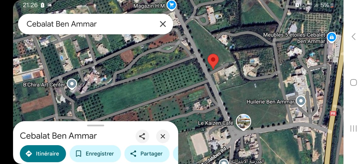 Sidi Thabet Cebalet Ben Ammar Vente Surfaces Terrain cebelet ben ammar