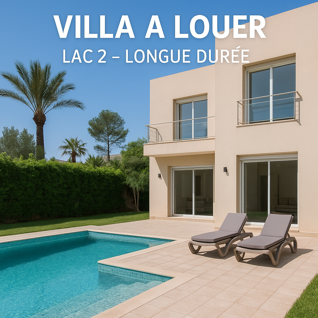La Marsa Berge Du Lac Location Maisons Villa lac 2  longue dure