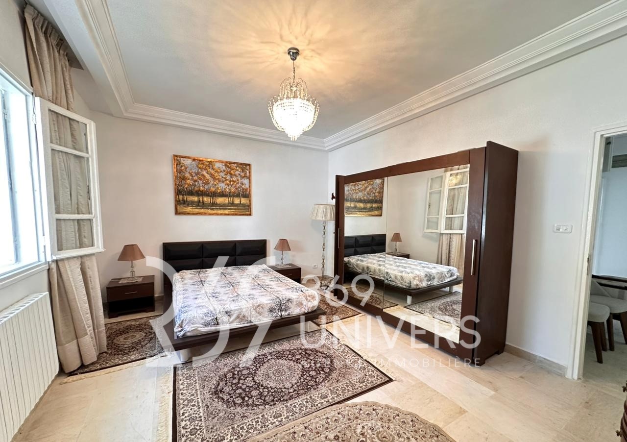 La Marsa Marsa Ennassim Location Appart. 3 pices Rez de chausse meubl avec jardin  la marsa