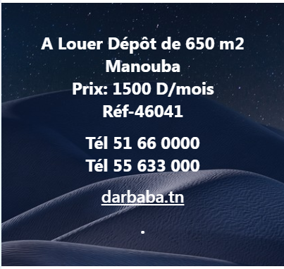 Mannouba La Mannouba Location Surfaces Al depot 650 m2