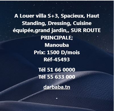 Mannouba La Mannouba Location Maisons Al villa indpendante s3au rdc
