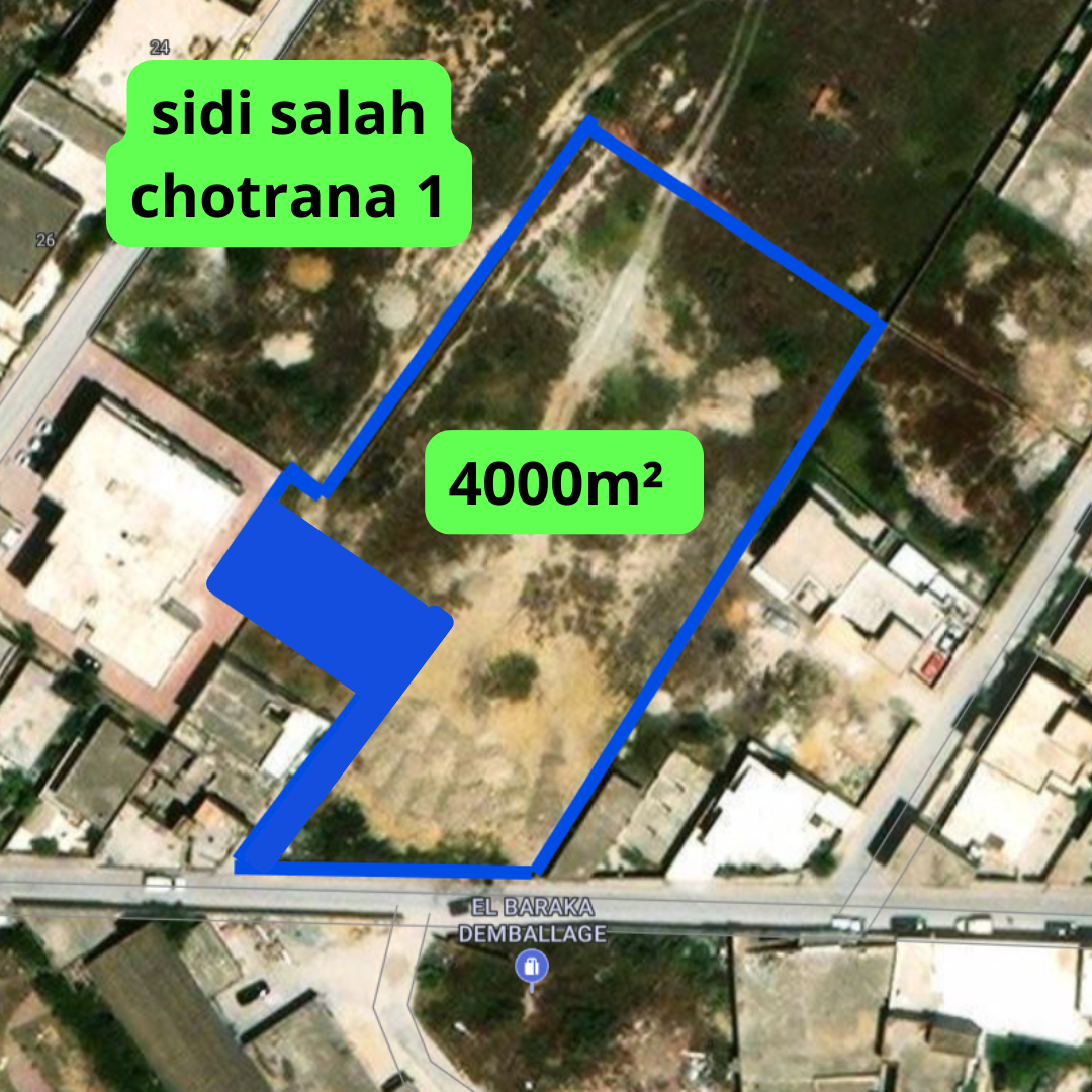 La Soukra Chotrana 1 Terrain Terrain nu 4000m sidi salah la soukra chotrana 1