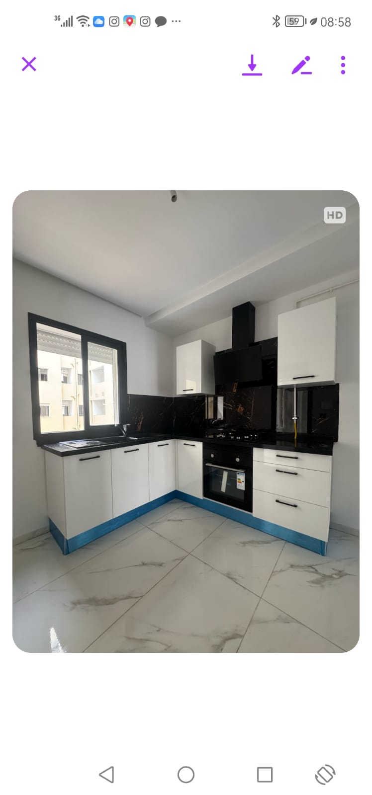La Marsa El Aouina Vente Appart. 3 pices Apprt s2  jamais habi  wahat