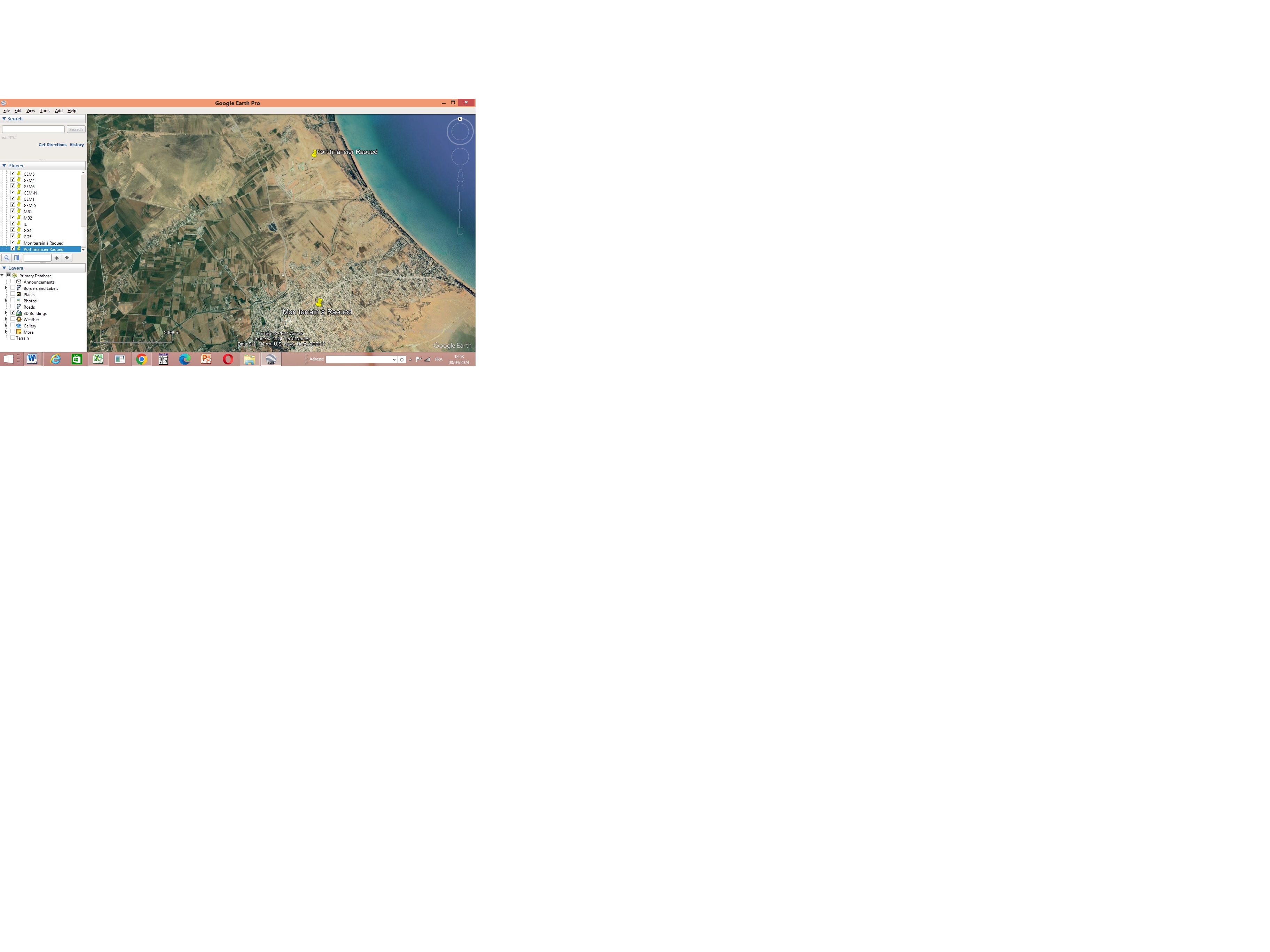 Raoued Raoued Terrain Terrain nu Terrain  raoued plage