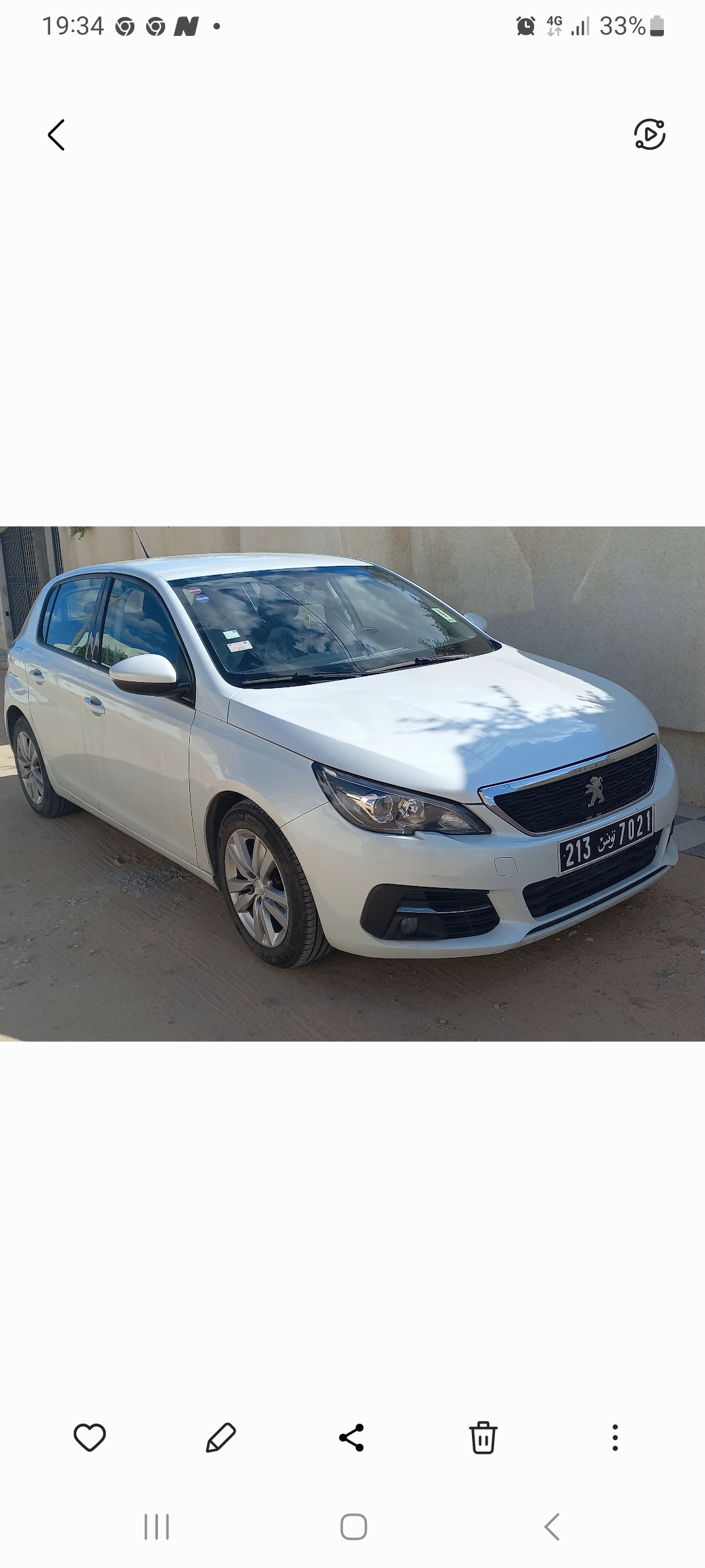Mnihla Jardins d'el Menzah Peugeot 308 Peugeot 308 essence en trs bon tat
