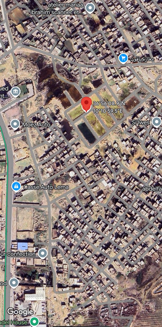 Raoued Borj Touil Terrain Terrain nu Terrain de 165 metre carre  sidi amor  ariana