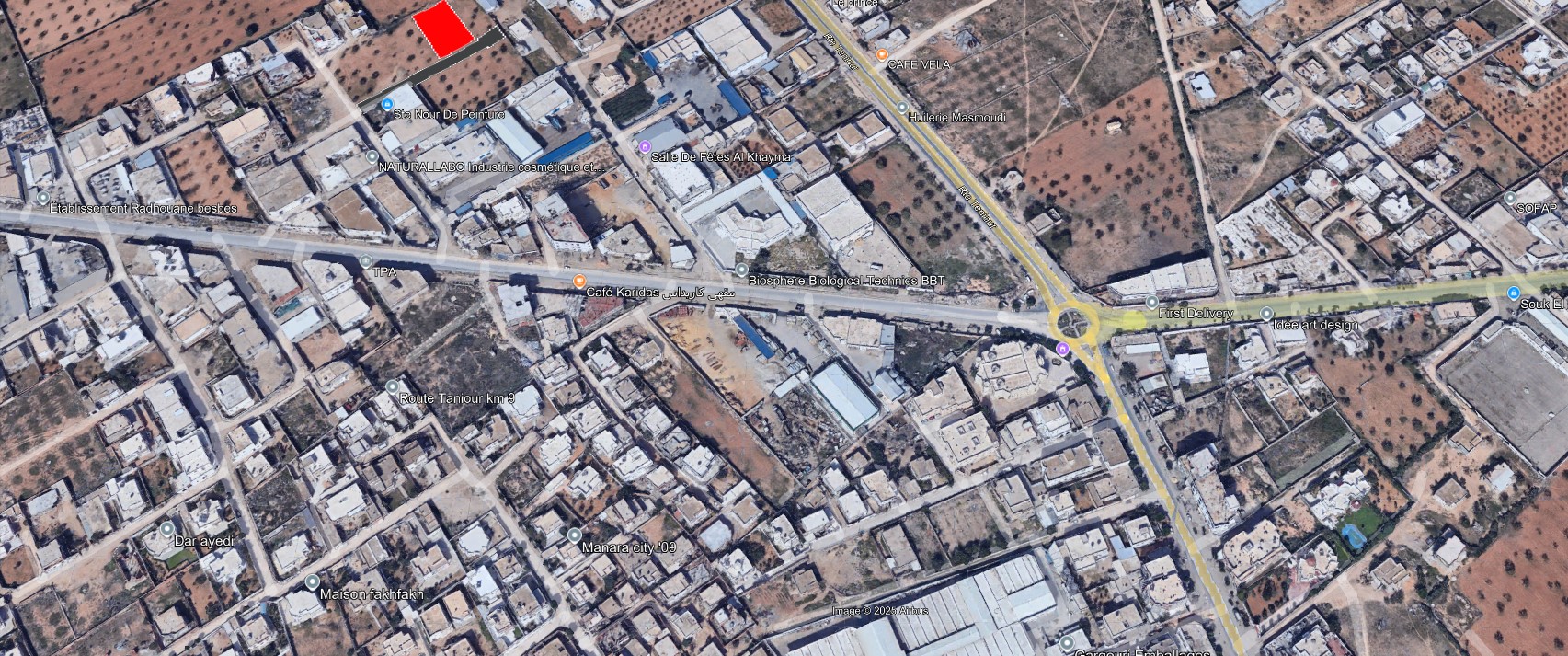 Sakiet Ezzit Merkez Chihya Terrain Terrain nu Terrain route de teniour km 9