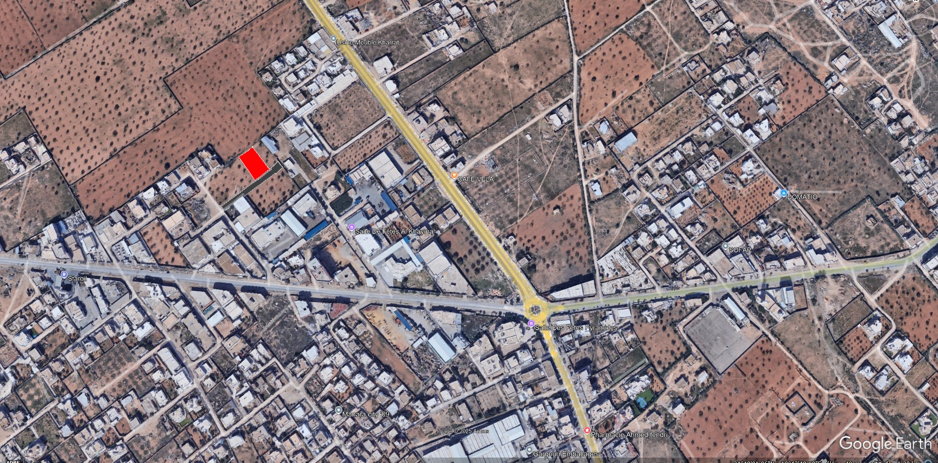 Sakiet Ezzit Merkez Chihya Terrain Terrain nu Terrain route de teniour km 9