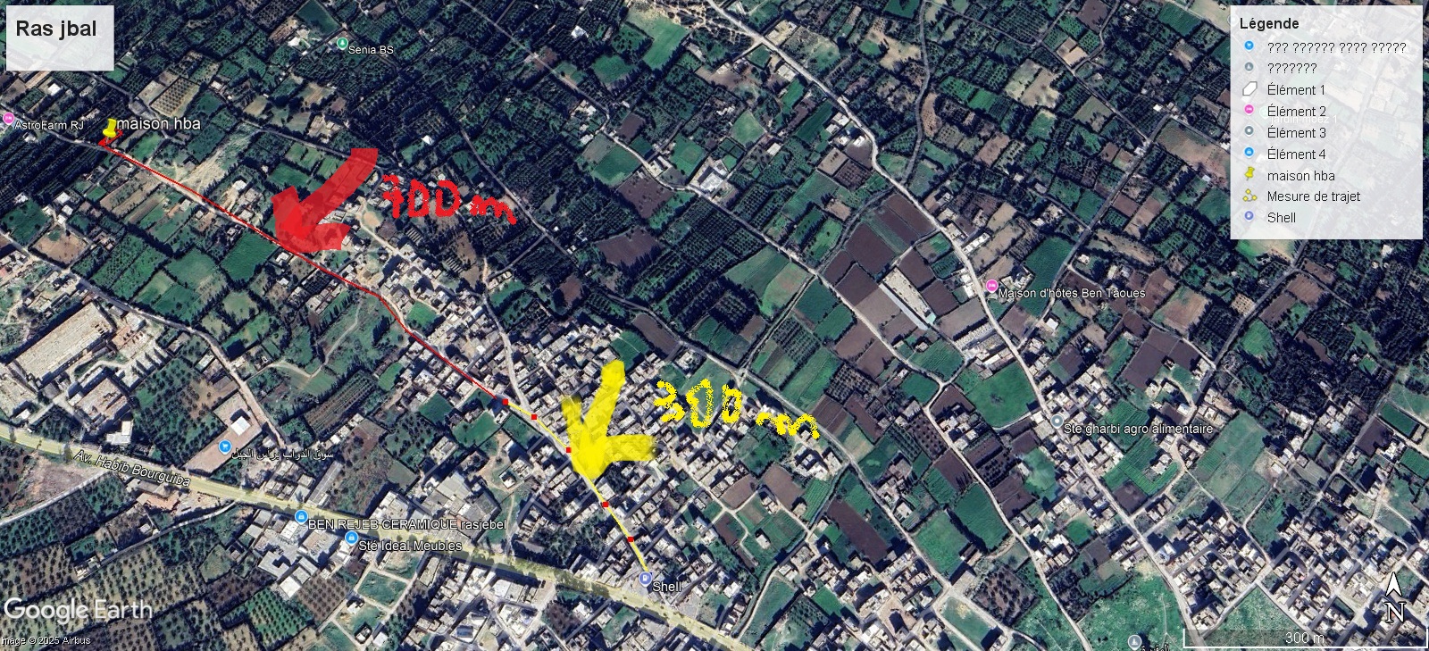Ras Jebel Cite Kaa El Ballout Vente Appart. 2 pices Maison s 2  terrain 308 m 2  700 de rue