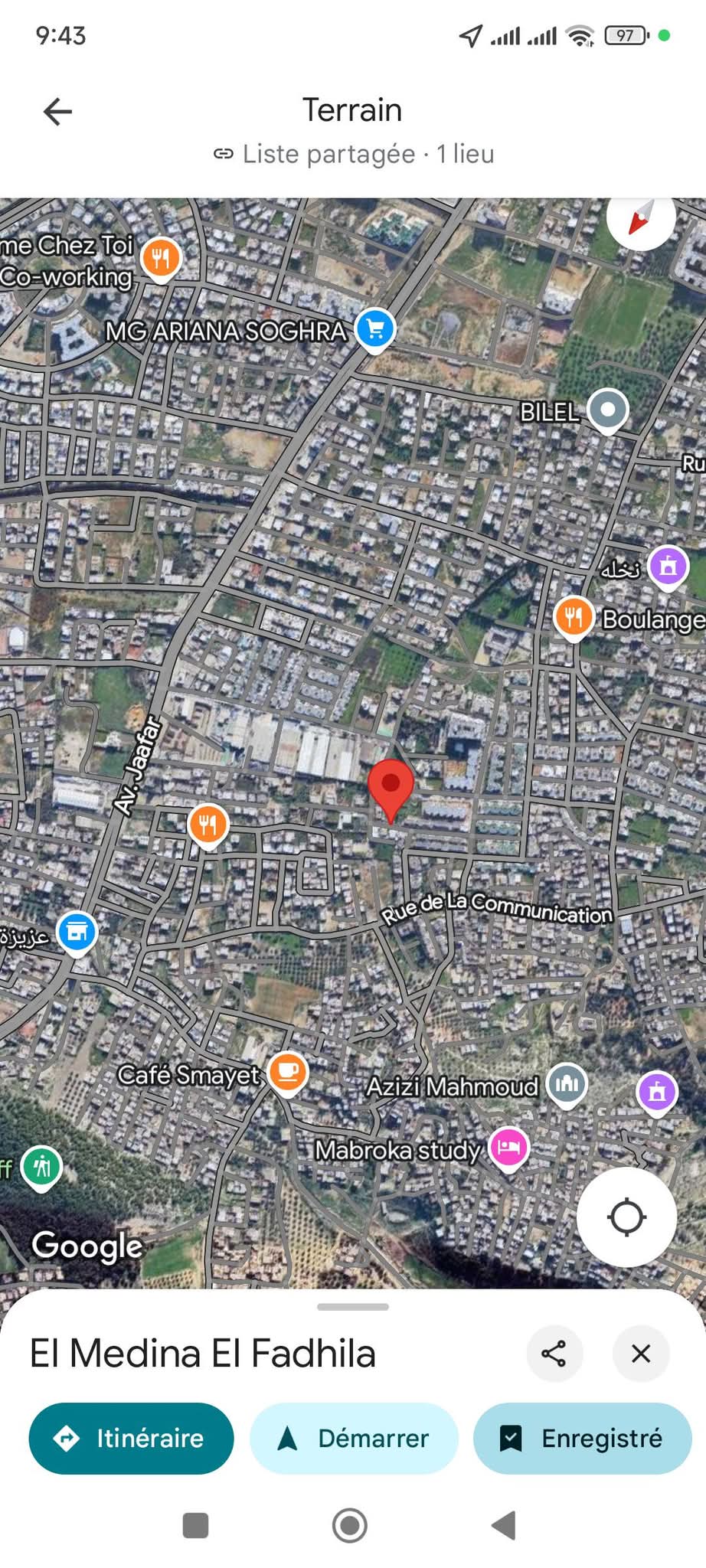Raoued Cite Ennour Jaafar Terrain Terrain nu Terrain raoued