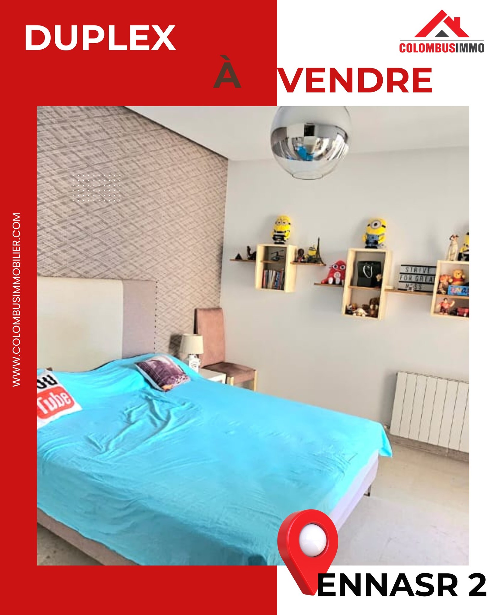 Ariana Ville Cite Ennasr 2 Vente Duplex Duplex  ennaser 2