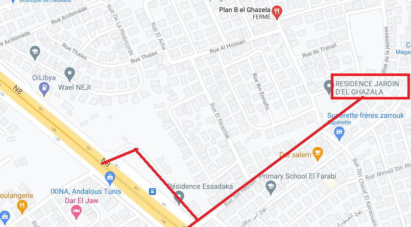 Ariana Ville Riadh Landlous Location Appart. 1 pice Appartement haut standing s0 riadh andalous