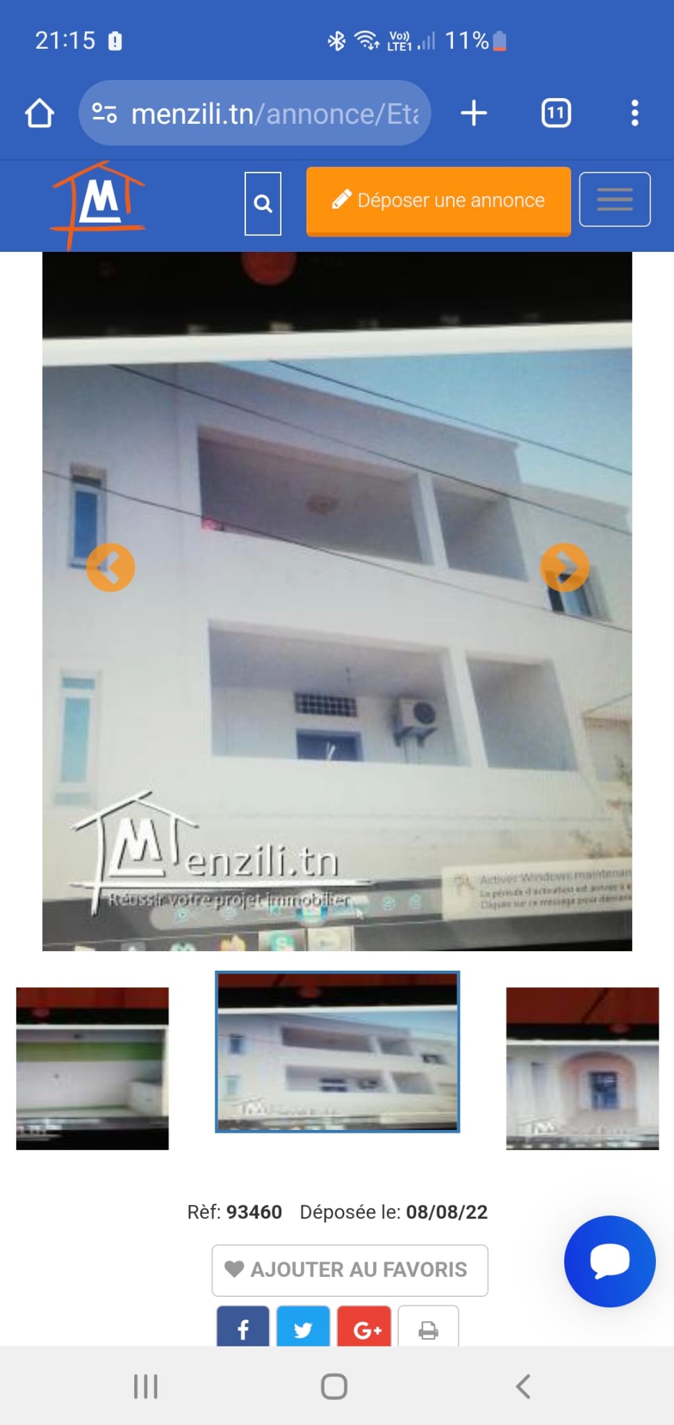 La Marsa Cite Des Juges 2 Vente Maisons 3 tages de villas et studio  la marsa