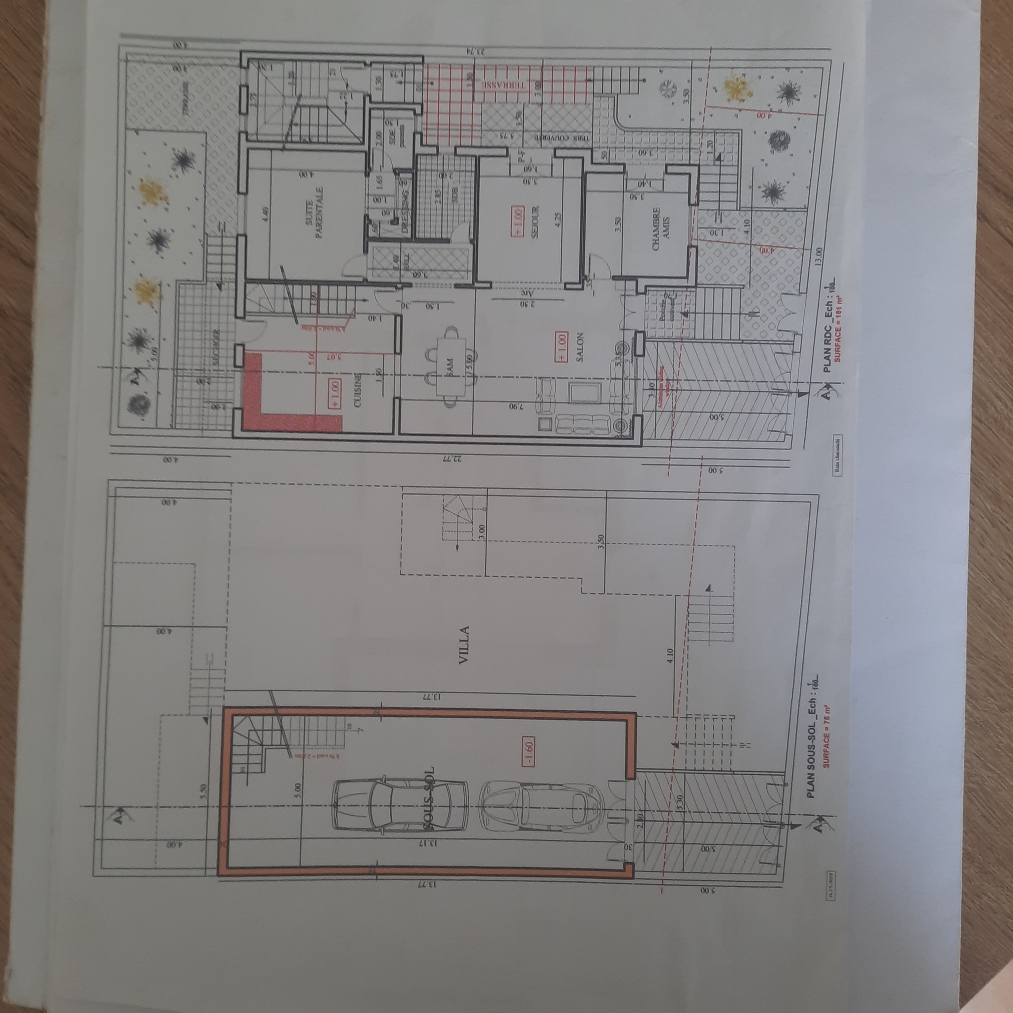 Korba Tazarka Vente Maisons Villa meuble sous sol et tage bti et non fini