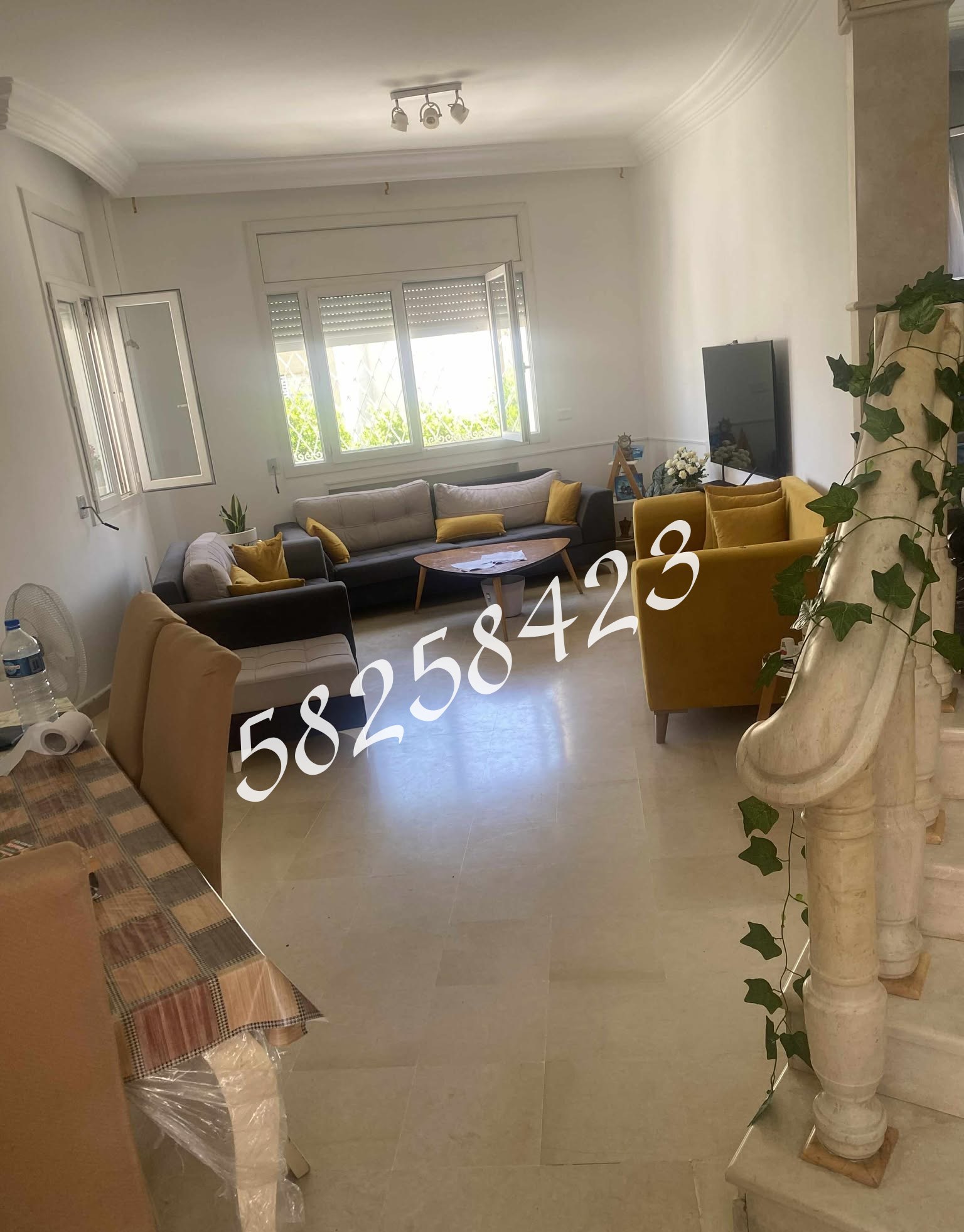 La Marsa El Aouina Location Appart. 4 pices S plus 3 jardins de laouina tel 58258423 fb 8043
