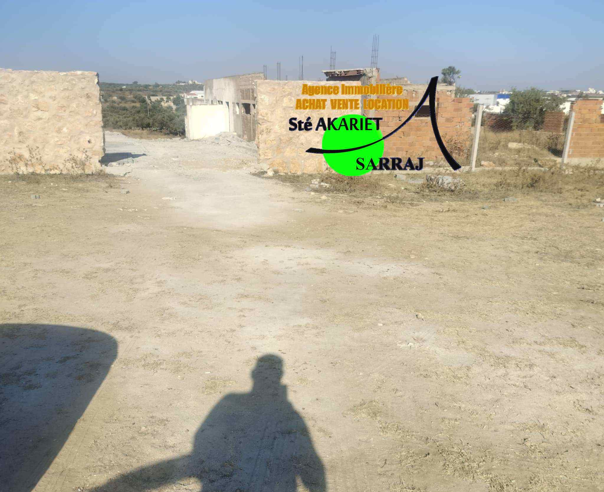 Akouda Chatt Meriem Terrain Terrain agricole Deux terrains vue de mer 920m et 990m  rmila